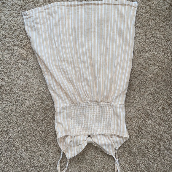 tan Striped Dress - Picture 2 of 2